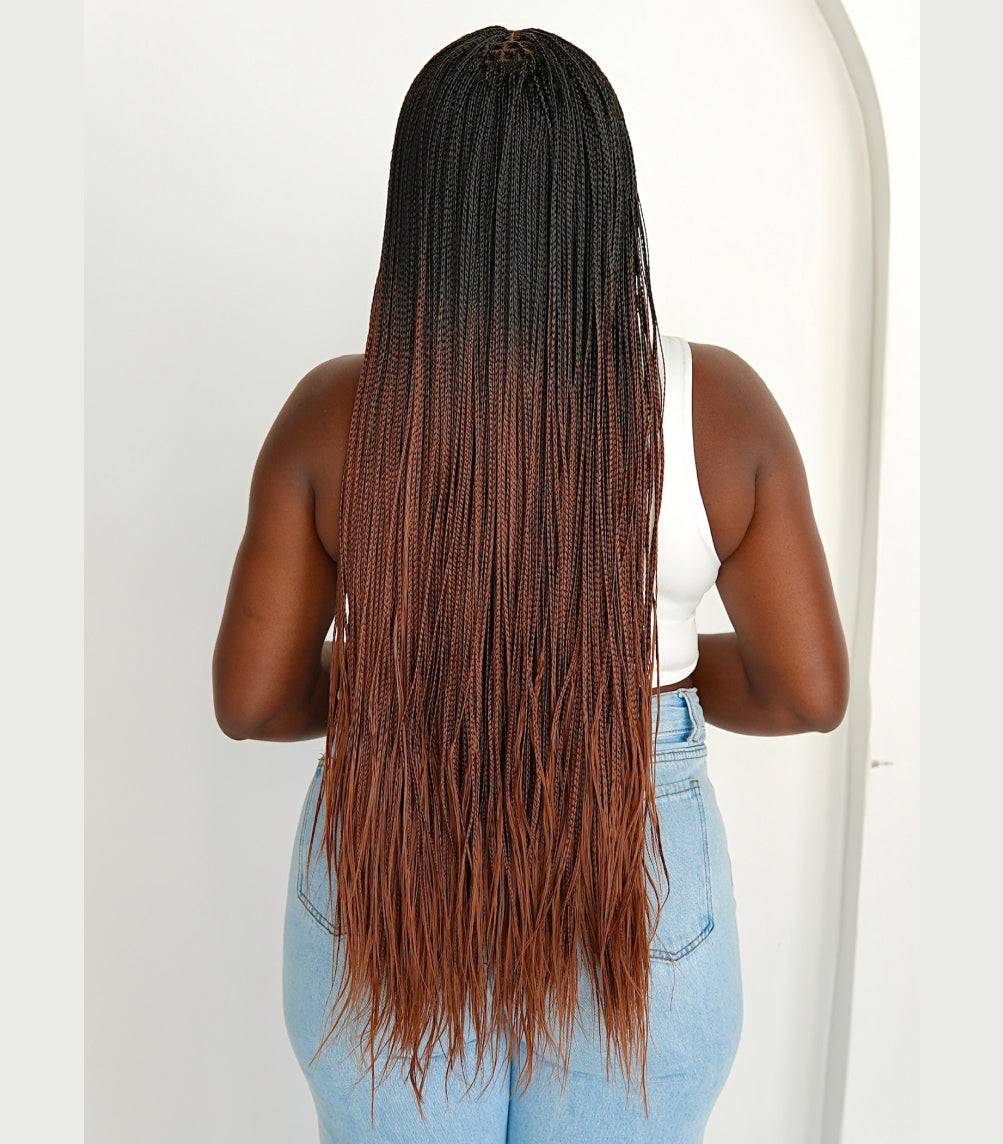Bone Straight Luxe 13x6 Braided Wig