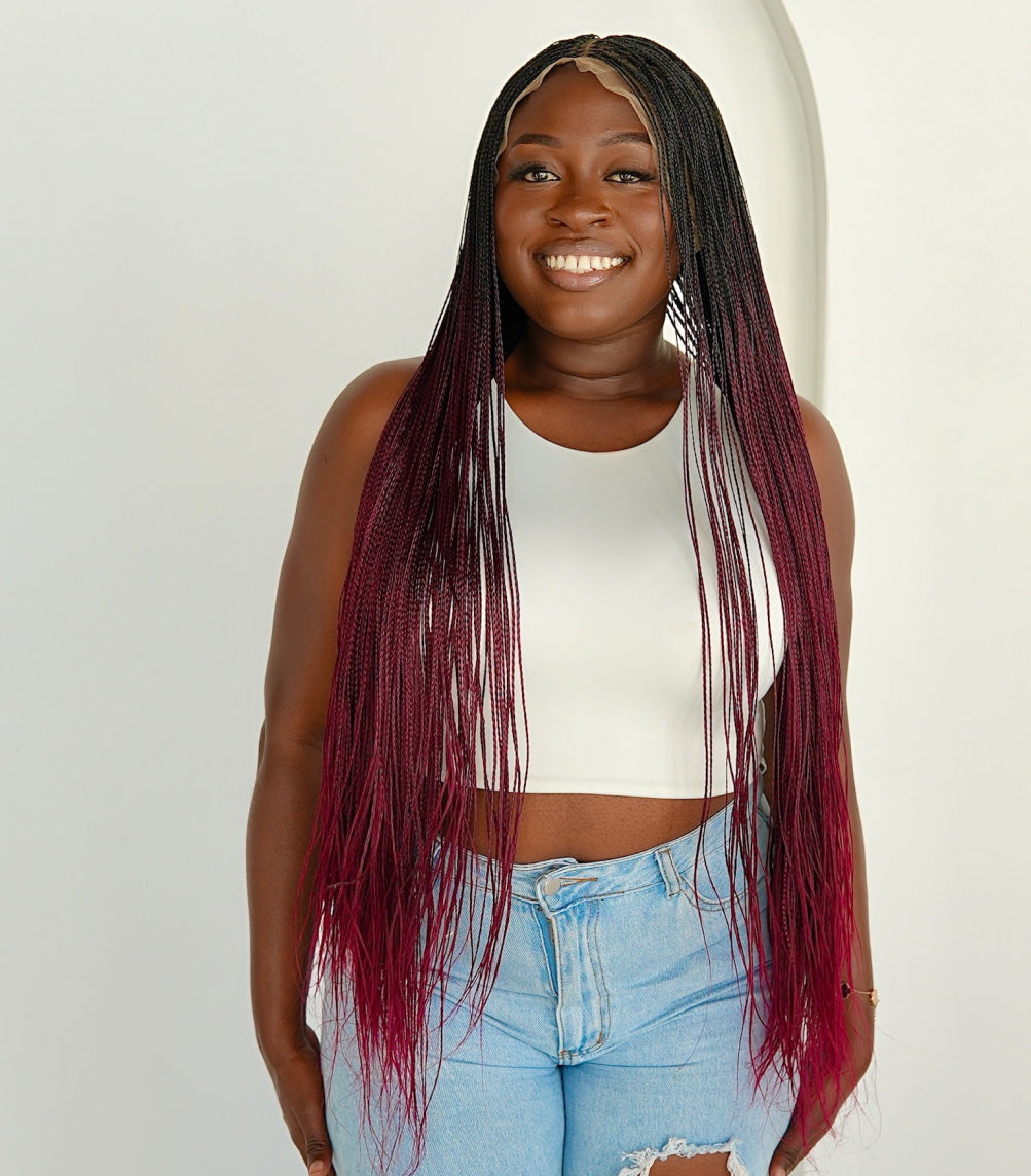 Bone Straight Luxe 13x6 Braided Wig