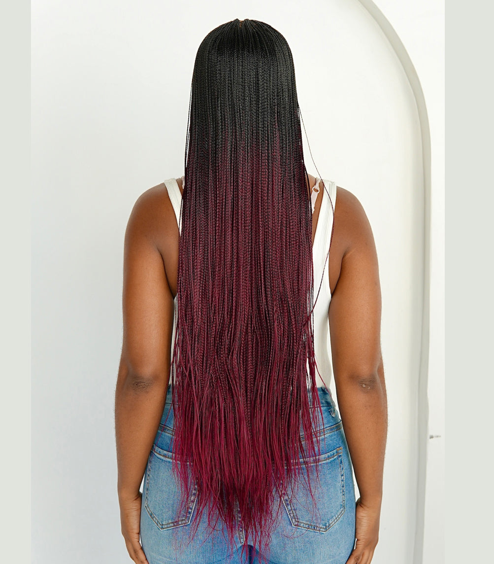 Bone Straight Luxe 13x6 Braided Wig