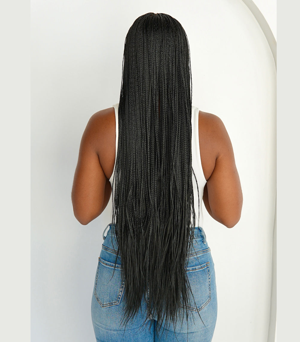 Bone Straight Luxe 13x6 Braided Wig