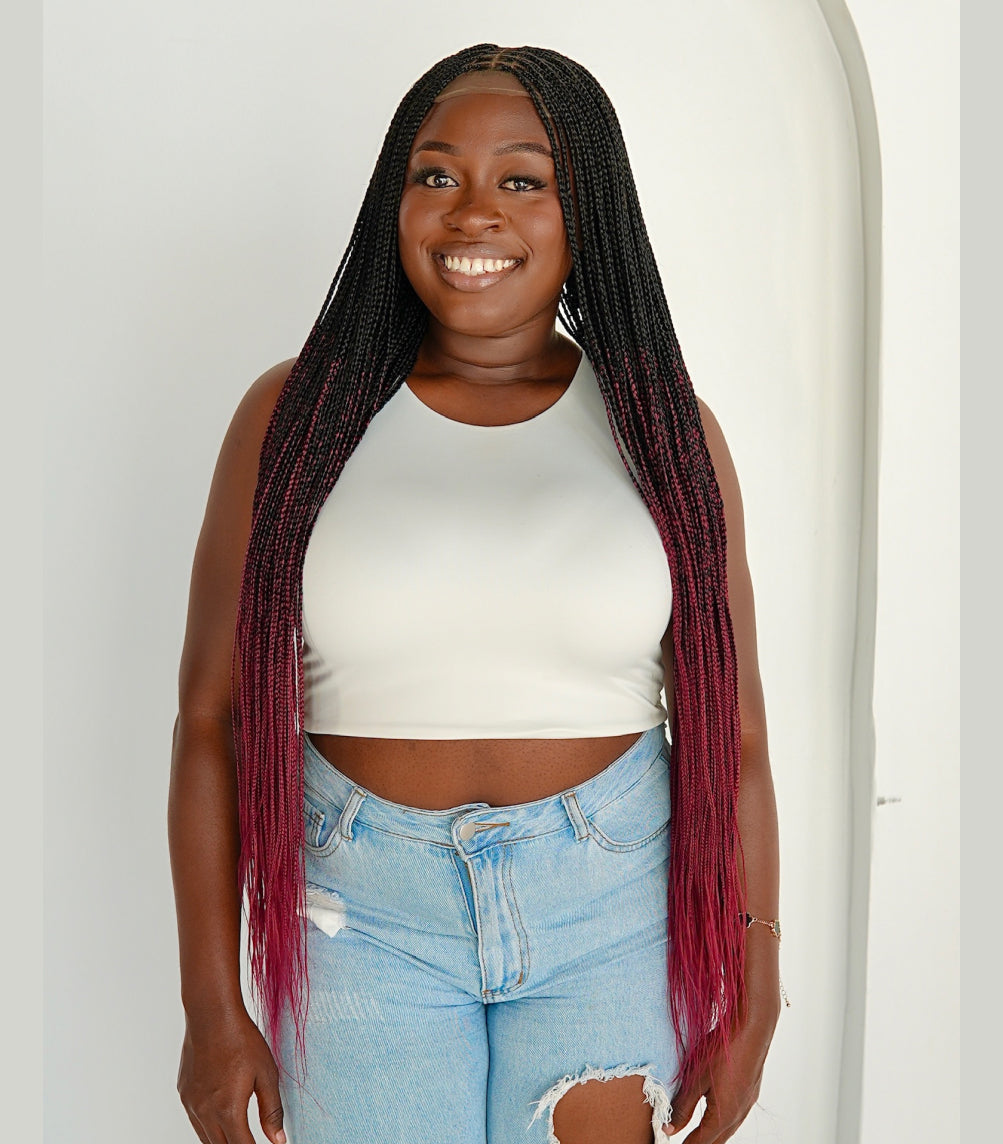 Bone Straight 6x6 Braided Wig