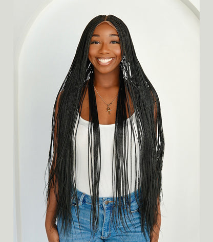 Bone Straight Luxe 6x6 Braided Wig