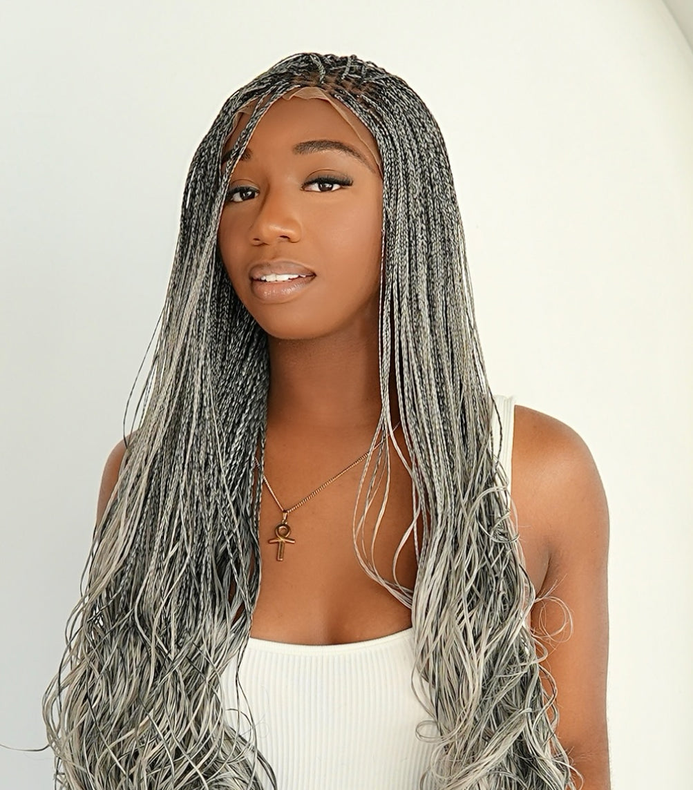 Curly Wild Numbers 13x6 Braided Wig