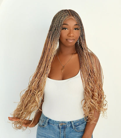 Curly Wild Numbers 6x6 Braided Wig